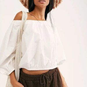 Free People Sunshine Blouse White Extra Small Gently Used